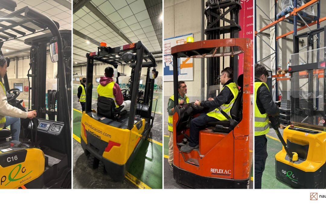 Dies d’exàmens al curs de logística – alumnes en pràctiques de carretons